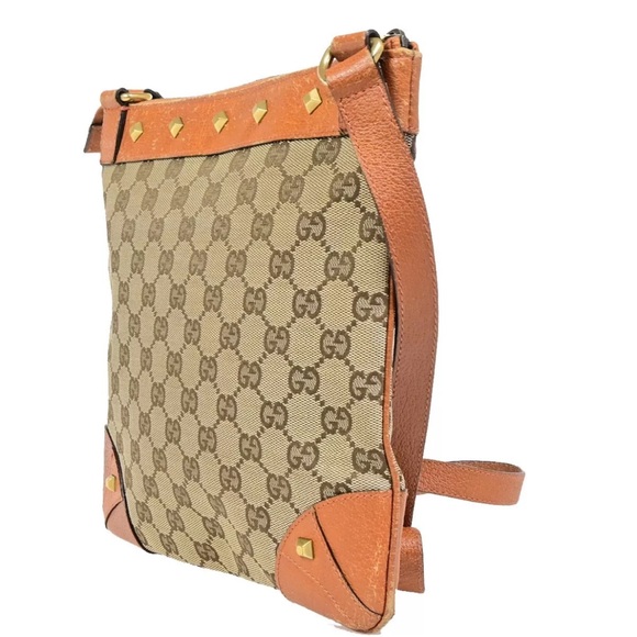 Authenticated Gucci Nailhead Abbey Messenger Shoulder Bag Crossbody Tote Bag - Picture 7 of 15